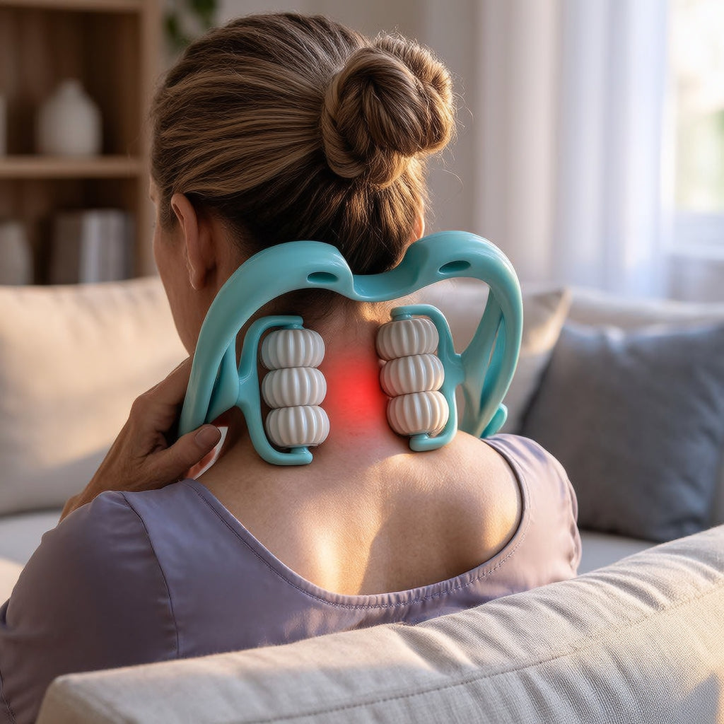 NeckFlow™  Portable Cervical Massage Roller